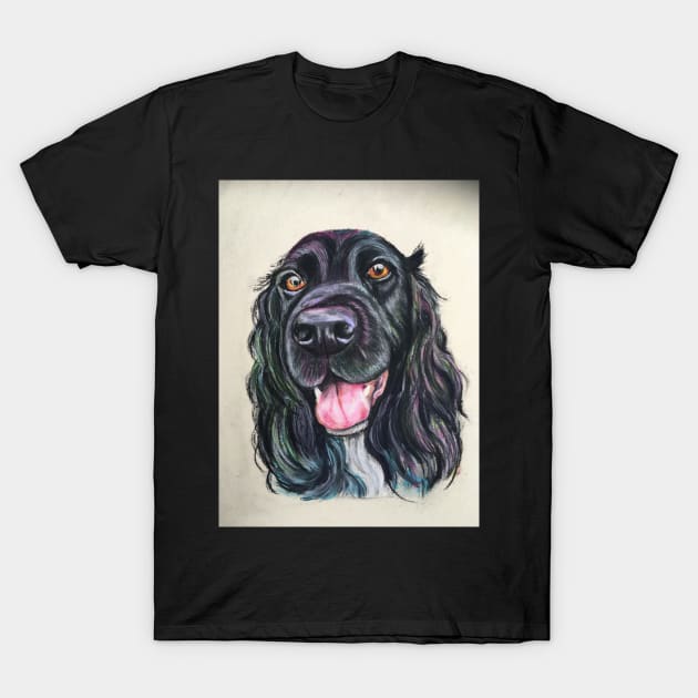 Black Cocker Spaniel T-Shirt by Merlinsmates